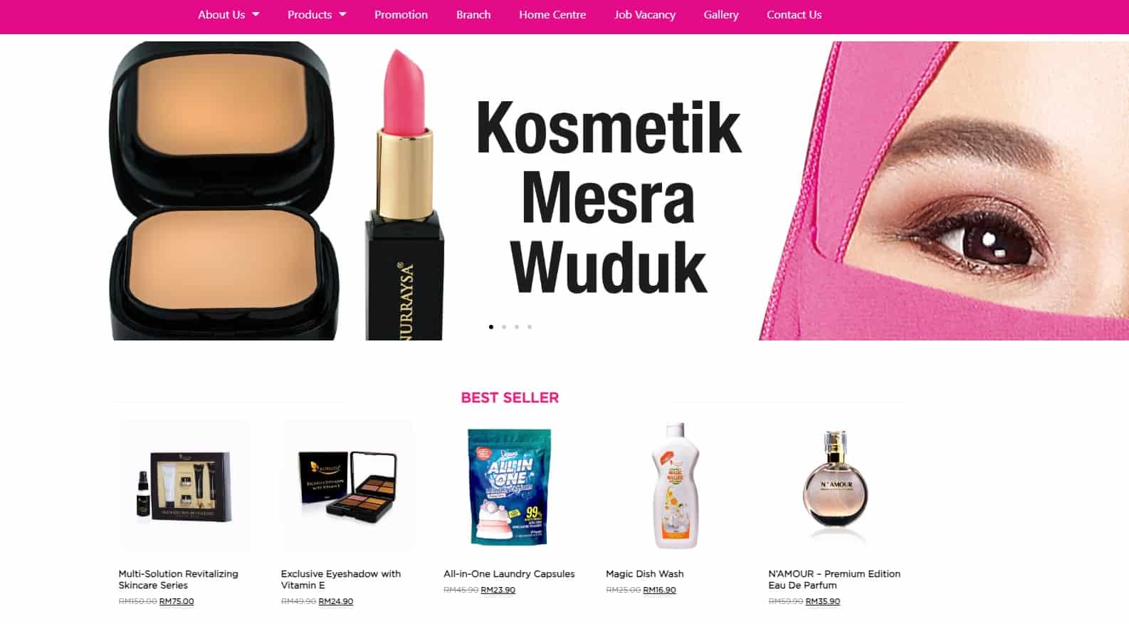 nurraysa cosmetics website