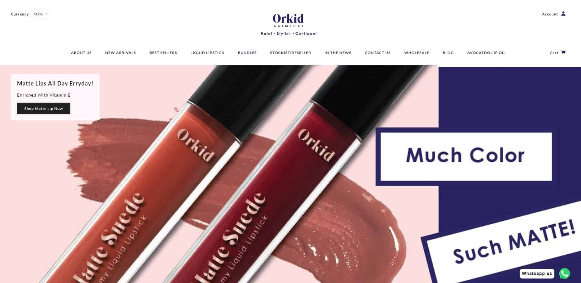 orkid cosmetics website