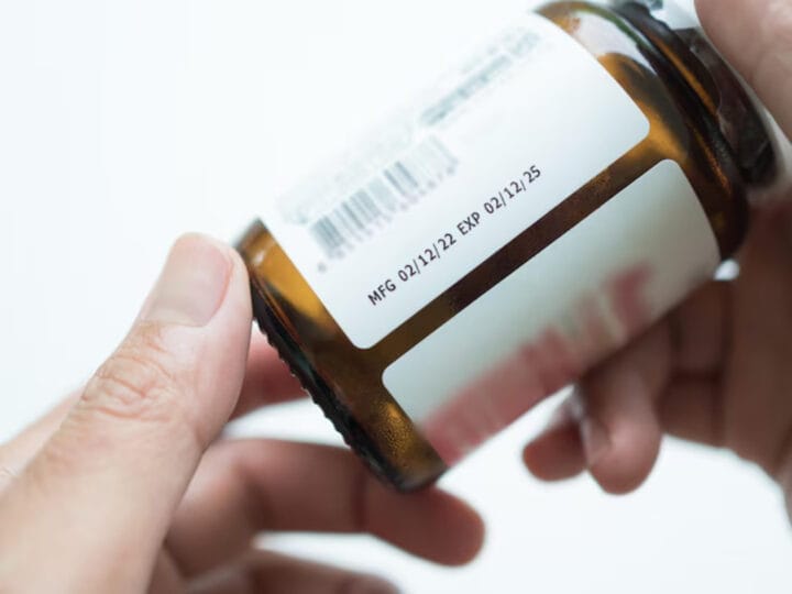 supplement label adhesion